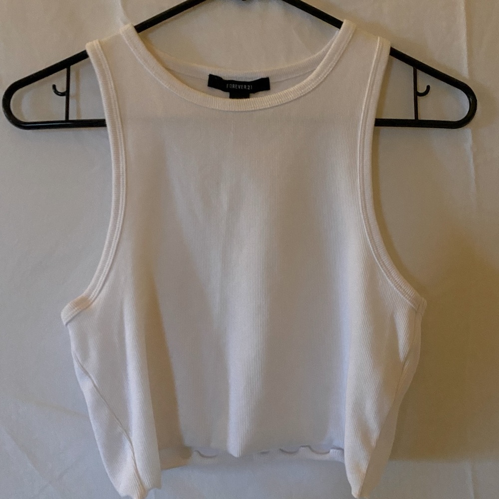 White forever 21 crop top size large
